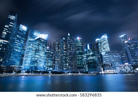 Modern architecture, office building cityscape background.