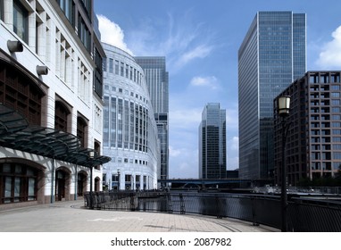 Modern architecture and office buildings.