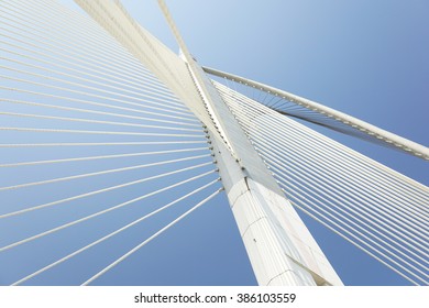 Modern Architecture Of Seri Wawasan Bridge At Putrajaya, Malaysia.