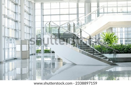 Modern architecture with stairs in a business conference center