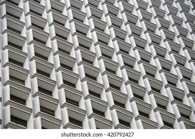 Modern architecture windows in geometric pattern