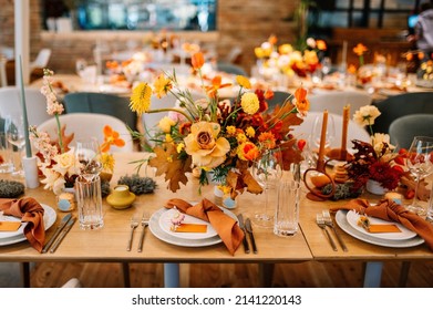 Modern Area For A Wedding Ceremony In Autumn Style