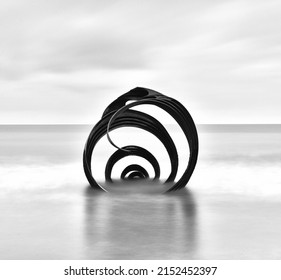 The Modern Art Installation Mary's Shell On The Beach At Cleveleys Shot In England