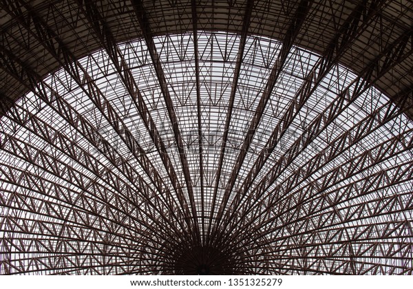 Modern Art Steel Dome Building Round Stock Photo Edit Now 1351325279