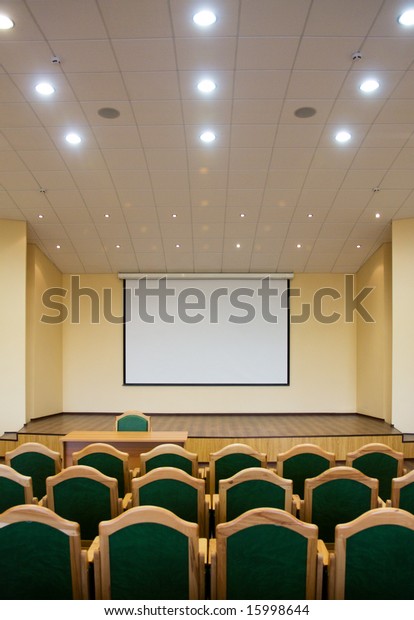 Modern Auditorium Hall Presentation Projection Screen Royalty