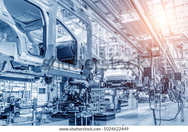 Modern automobile production line, automated
production equipment.