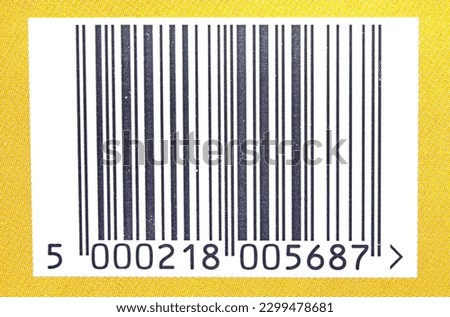 A modern barcode with parallel lines containing data.