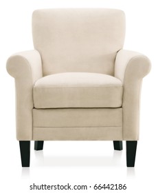 Modern Baroque White Armchair