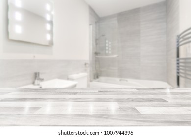 Modern Bathroom With A Countertop