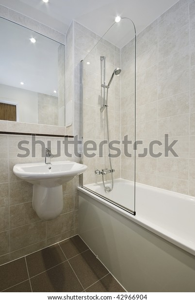 Modern Bathroom Detail Floor Ceiling Ceramic Stock Photo Edit Now