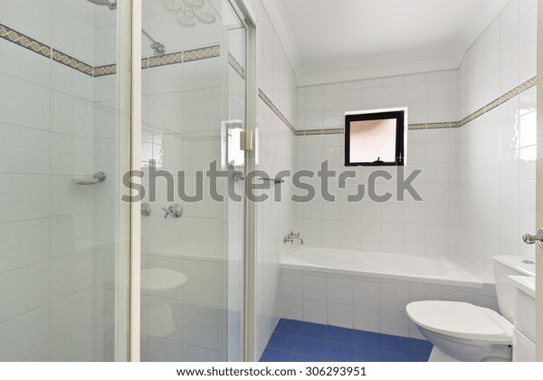 Modern Bathroom Interior Glass Door Shower Stock Photo Edit Now