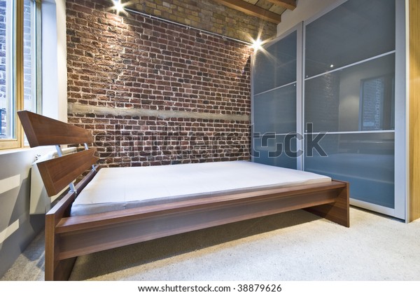 Modern Bedroom Warehouse Conversion Exposed Brick Stock