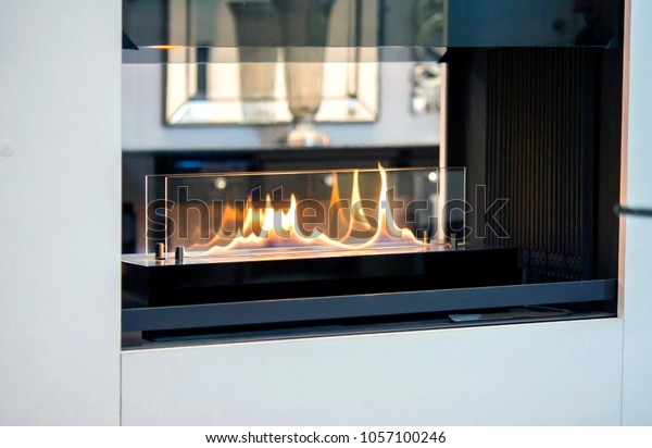 Modern Bio Fireplot Fireplace On Ethanol Stock Photo Edit Now