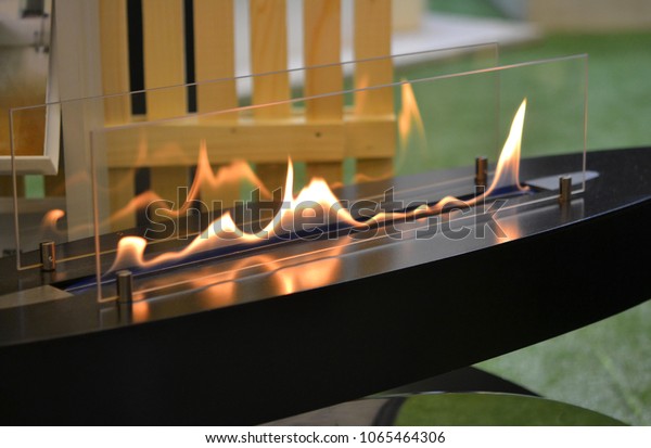 Modern Bio Fireplot Fireplace On Ethanol Stock Photo Edit Now