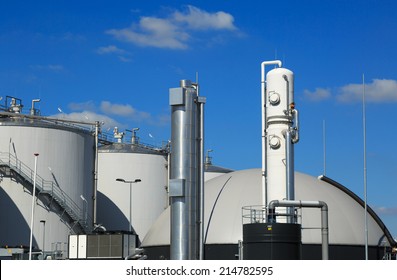 Modern biogas factory in Holland, using sugar beet pulp as a renewable form of energy production.