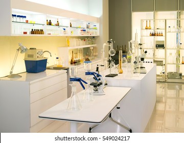 Modern Biological Lab With Empty Background