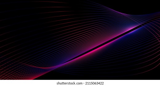 Modern Black Background Line Light Abstract  - Shutterstock ID 2115063422