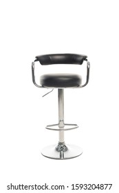 Modern Black Bar Stool Isolated On White