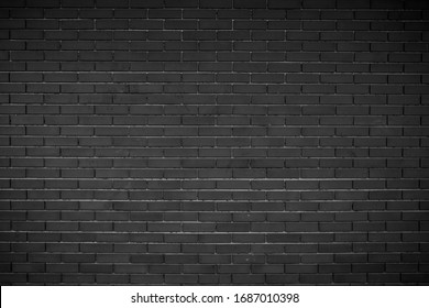 Modern Black brick wall background .Abstract Black brick wall texture for pattern background. brick wall background in rural room 