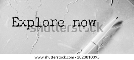Modern black button with explore now