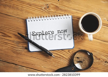 Modern black button with explore now