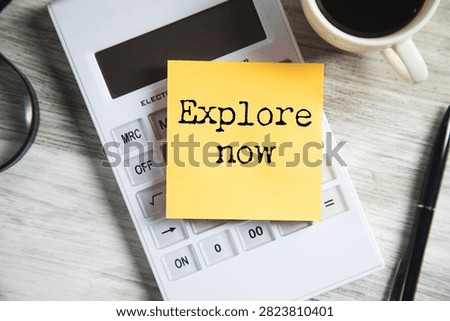 Modern black button with explore now