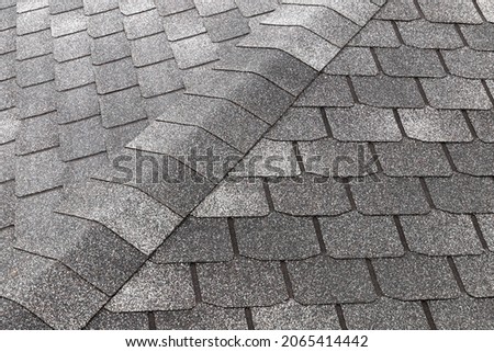 Modern black flexible shingles pattern, background photo texture