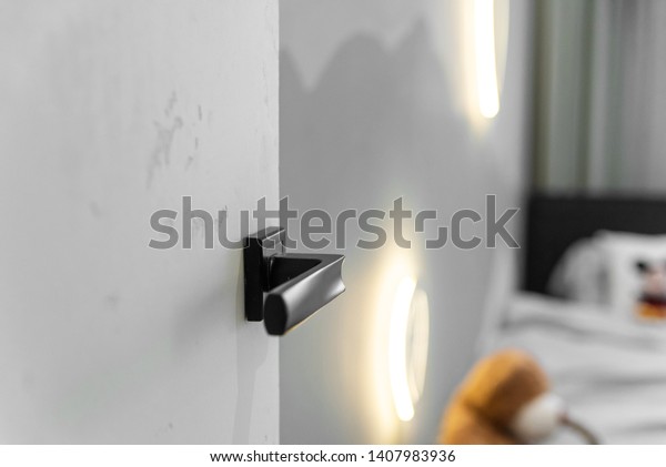 Modern Black Iron Door Handle Lock Stock Photo Edit Now