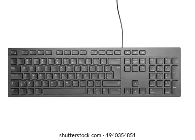 modern black keyboard on a white background