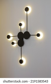 Modern black light lamp on the wall