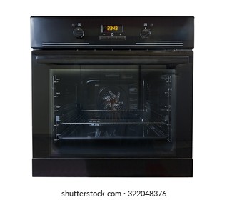 Modern black oven isolated on white - Shutterstock ID 322048376