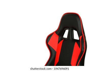 Modern Black And Red Gaming Chair Isolated On White