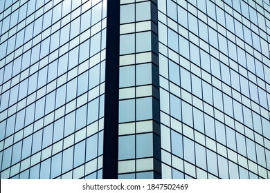 Modern blue skyscraper glass facade