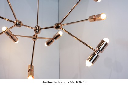 Modern Brass Chandelier