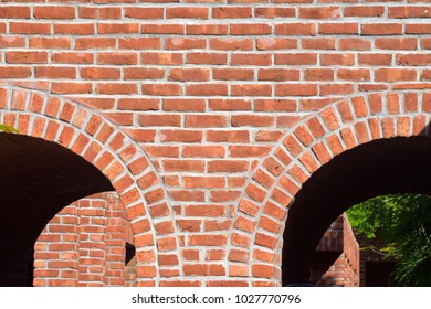 Modern bricks made architectural building background stock photograph