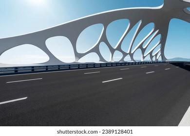 Modern bridge structure, Shell bridge on the west coast of Qingdao
