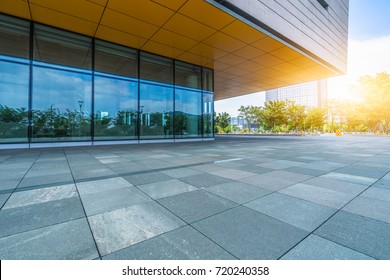 modern building   empty pavement  china 