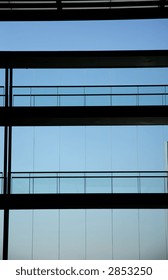 modern building from inside with the sky as background