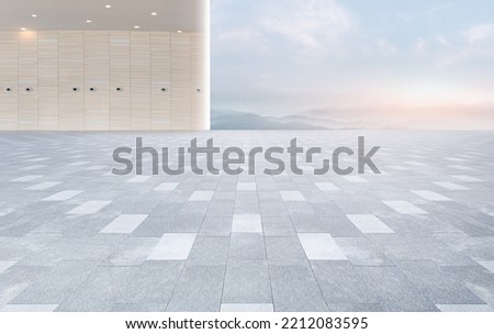 Modern building interior ground background