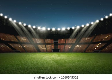 Stadium Dark Night Stock Illustration 200372393