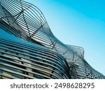 Modern building Steel curve facade panel Architecture details Futuristic 