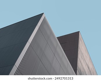 Modern Building Steel Facade Geometric shape Exterior Architecture details - Powered by Shutterstock