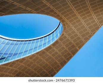 Modern building Steel panel glass wall Futuristic design Architecture details  - Powered by Shutterstock