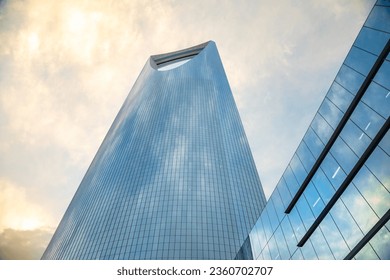 Modern buildings in the Al Olaya downtown district in a sunset sky Al Riyadh, Saudi Arabia - Powered by Shutterstock