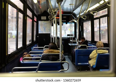 modern bus inside