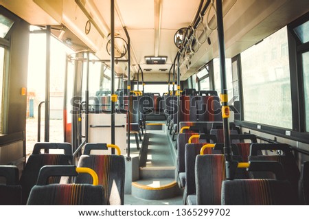 Modern bus interior