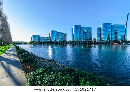 Modern Business Architecture. Silicon Valley, Redwood City, California, United States.
