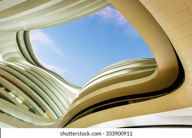 Modern Business Buildings With Blue Sky At Beijing,China