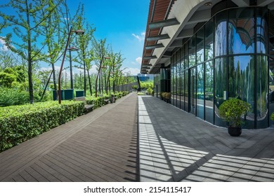 Modern business buildings in outdoor park