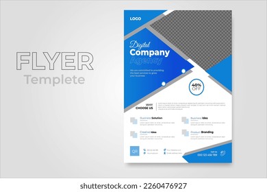 Modern business multipurpose flyer design and company cover page template.